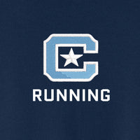 Load image into Gallery viewer, The Citadel, C Star, Club Sport - Running, Embroidered BELLA+CANVAS ® Unisex Sponge Fleece Drop Shoulder Sweatshirt- NAvy
