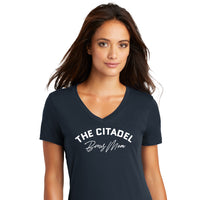 Load image into Gallery viewer, The Citadel, Bonus Mom Women’s V-Neck T-Shirt - Navy
