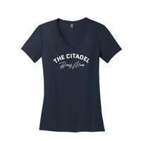 Load image into Gallery viewer, The Citadel, Bonus Mom Women’s V-Neck T-Shirt - Navy
