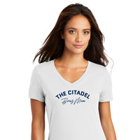 Load image into Gallery viewer, The Citadel, Bonus Mom Women’s V-Neck T-Shirt - White
