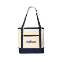 Load image into Gallery viewer, The Citadel Script Logo, Medium Cotton Canvas Boat Tote 
