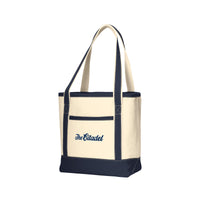 Load image into Gallery viewer, The Citadel Script Logo, Medium Cotton Canvas Boat Tote
