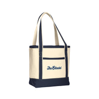 Load image into Gallery viewer, The Citadel Script Logo, Medium Cotton Canvas Boat Tote
