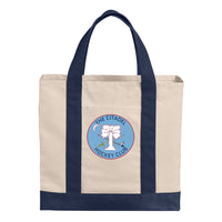 Load image into Gallery viewer, The Citadel, Club Sports - Hockey, Port Authority® Cotton Canvas Two-Tone Tote - Navy
