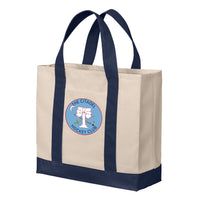 Load image into Gallery viewer, The Citadel, Club Sports - Hockey, Port Authority® Cotton Canvas Two-Tone Tote - Navy
