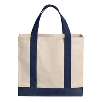 Load image into Gallery viewer, The Citadel, Club Sports - Hockey, Port Authority® Cotton Canvas Two-Tone Tote - Navy

