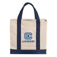 Load image into Gallery viewer, The Citadel, Club Sports - Lacrosse, Port Authority® Cotton Canvas Two-Tone Tote
