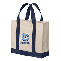 Load image into Gallery viewer, The Citadel, Club Sports - Lacrosse, Port Authority® Cotton Canvas Two-Tone Tote
