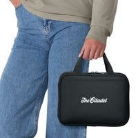 Load image into Gallery viewer, The Citadel, Script, Port Authority® Matte Oxford Hanging Travel Case - Black

