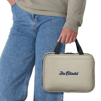 Load image into Gallery viewer, The Citadel, Script, Port Authority® Matte Oxford Hanging Travel Case - Sahara
