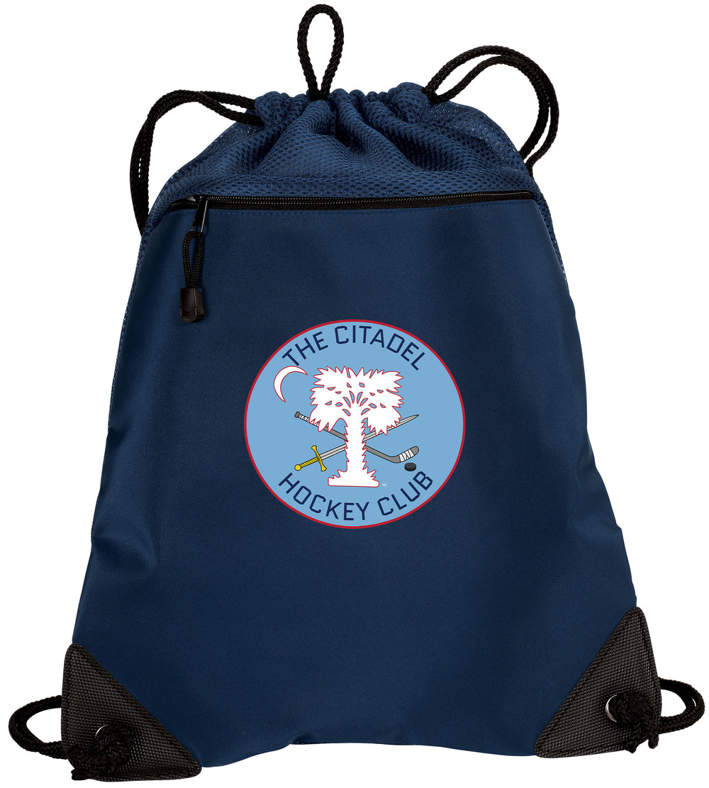 The Citadel, Club Sports - Hockey, Port Authority® Cinch Pack with Mesh Trim - Navy