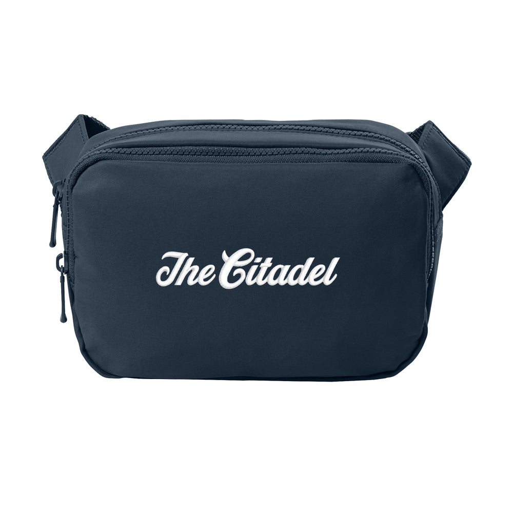 The Citadel Script, Port Authority® Matte Dual-Compartment Crossbody - Navy