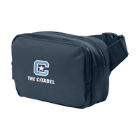 Load image into Gallery viewer, The Citadel, C Star, Port Authority® Matte Dual-Compartment Crossbody - Navy
