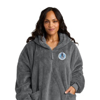 Load image into Gallery viewer, The Citadel, Bulldogs and Stars, Port Authority® Plush Poncho - Grey
