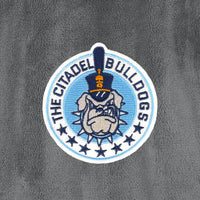 Load image into Gallery viewer, The Citadel, Bulldogs and Stars, Port Authority® Plush Poncho - Grey
