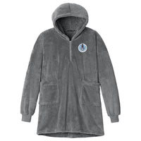 Load image into Gallery viewer, The Citadel, Bulldogs and Stars, Port Authority® Plush Poncho - Grey
