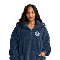 Load image into Gallery viewer, The Citadel, Bulldogs and Stars, Port Authority® Plush Poncho - Navy
