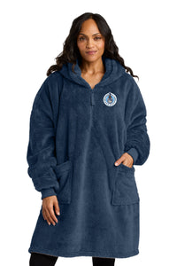 Load image into Gallery viewer, The Citadel, Bulldogs and Stars, Port Authority® Plush Poncho - Navy
