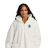 Load image into Gallery viewer, The Citadel, Bulldogs and Stars, Port Authority® Plush Poncho - White
