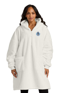 Load image into Gallery viewer, The Citadel, Bulldogs and Stars, Port Authority® Plush Poncho - White
