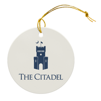 Load image into Gallery viewer, Barracks_Porcelain_Ornament_Round_Main_Ribbon_Mockup.png_16458188
