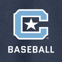 Load image into Gallery viewer, 18500 The Citadel Block C Star logo, Sports - Baseball,  Heavy Blend™ Hooded Unisex Sweatshirt Navy
