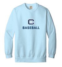 Load image into Gallery viewer, The Citadel Block C, Sports - Baseball, Embroidered Unisex Comfort Colors ® Ring Spun Crewneck Sweatshirt
