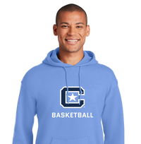 Load image into Gallery viewer, 18500 The Citadel Block C Star logo, Sports - Basketball,  Heavy Blend™ Hooded Unisex Sweatshirt Carolina Blue
