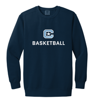 Load image into Gallery viewer, 1566 - The Citadel Block C, Basketball, Embroidered Unisex Comfort Colors ® Ring Spun Crewneck Sweatshirt
