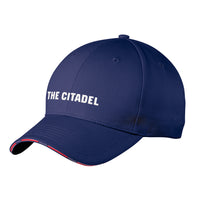 Load image into Gallery viewer, The Citadel, Port Authority® Americana Flag Sandwich Bill Cap - Red - Navy Blue
