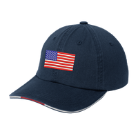 Load image into Gallery viewer, The Citadel, Citadel Club, Summerville, Port Authority® Sandwich Bill Cap with Striped Closure - Navy

