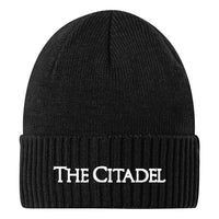 Load image into Gallery viewer, The Citadel, Port Authority® Rib Knit Cuff Beanie - Black
