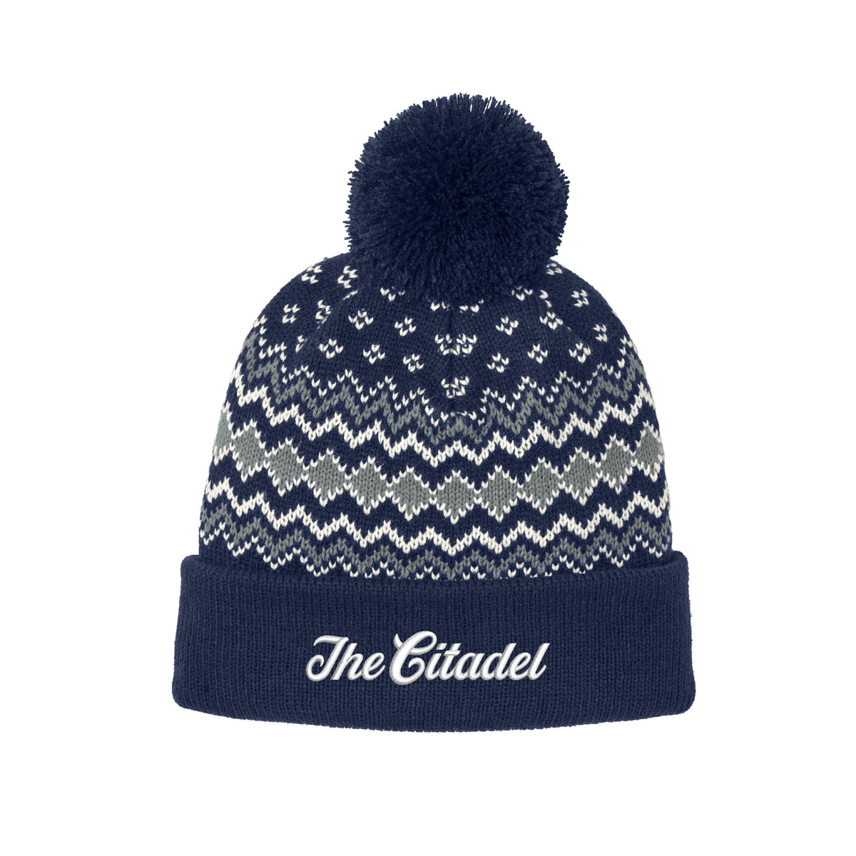 The Citadel Script Logo, Embroidered, Alpine Pom Beanie | Big Red ...