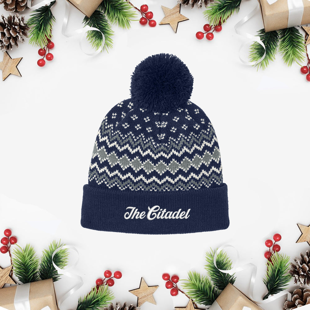 The Citadel Script Logo, Embroidered, Alpine Pom Beanie