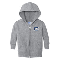 Load image into Gallery viewer, The Citadel, C Star, Port &amp; Co™ Infant Core Fleece Full-Zip Hooded Sweatshirt - Gray
