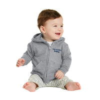 Load image into Gallery viewer, The Citadel Baby, Port &amp; Co™ Infant Core Fleece Full-Zip Hooded Sweatshirt - Gray
