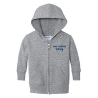 Load image into Gallery viewer, The Citadel Baby, Port &amp; Co™ Infant Core Fleece Full-Zip Hooded Sweatshirt - Gray
