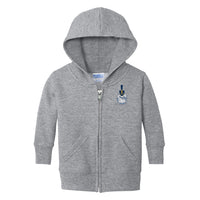 Load image into Gallery viewer, The Citadel, Spike, Port &amp; Co™ Infant Core Fleece Full-Zip Hooded Sweatshirt - Gray
