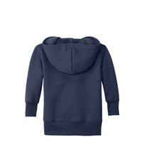 Load image into Gallery viewer, The Citadel, Bulldog, Port &amp; Co™ Infant Core Fleece Full-Zip Hooded Sweatshirt - Navy
