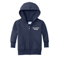 Load image into Gallery viewer, The Citadel Baby, Port &amp; Co™ Infant Core Fleece Full-Zip Hooded Sweatshirt - Navy
