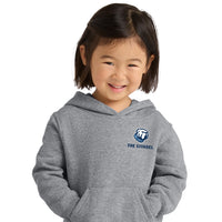Load image into Gallery viewer, The Citadel Bulldog, Port &amp; Co™ Toddler Core Fleece Pullover Hooded Sweatshirt - Gray
