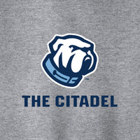 Load image into Gallery viewer, The Citadel Bulldog, Port &amp; Co™ Toddler Core Fleece Pullover Hooded Sweatshirt - Gray
