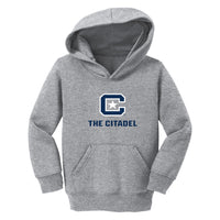 Load image into Gallery viewer, The Citadel, C Star, Port &amp; Co™ Toddler Core Fleece Pullover Hooded Sweatshirt - Gray
