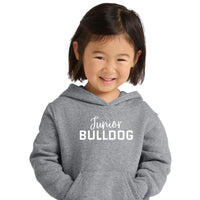 Load image into Gallery viewer, The Citadel, Junior Bulldog, Port &amp; Co™ Toddler Core Fleece Pullover Hooded Sweatshirt - Gray
