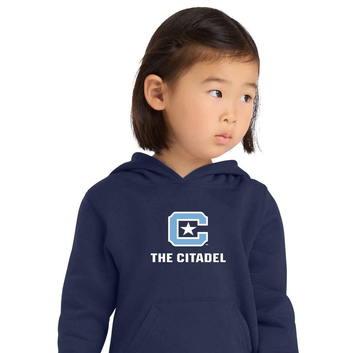 The Citadel, C Star, Port & Co™ Toddler Core Fleece Pullover Hooded Sweatshirt - Navy