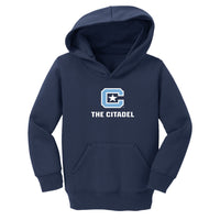 Load image into Gallery viewer, The Citadel, C Star, Port &amp; Co™ Toddler Core Fleece Pullover Hooded Sweatshirt - Navy
