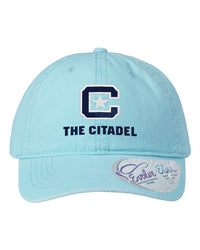 Load image into Gallery viewer, The Citadel, Citadel C, Women&#39;s Pigment-Dyed with Fashion Undervisor Cap Carolina Blue
