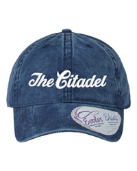 Load image into Gallery viewer, The Citadel, Script, Women&#39;s Pigment-Dyed with Fashion Undervisor Cap Navy
