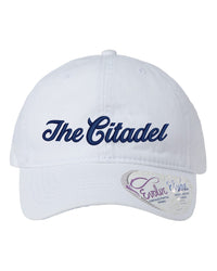 Load image into Gallery viewer, The Citadel, Script, Women&#39;s Pigment-Dyed with Fashion Undervisor Cap White

