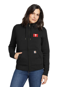 Load image into Gallery viewer, The Citadel, Big Red Flag, Carhartt® Women’s Clarksburg Full-Zip Hoodie - Black
